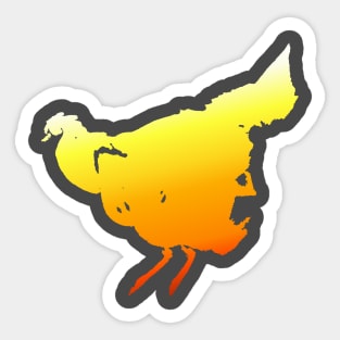 chicken of gold Sticker